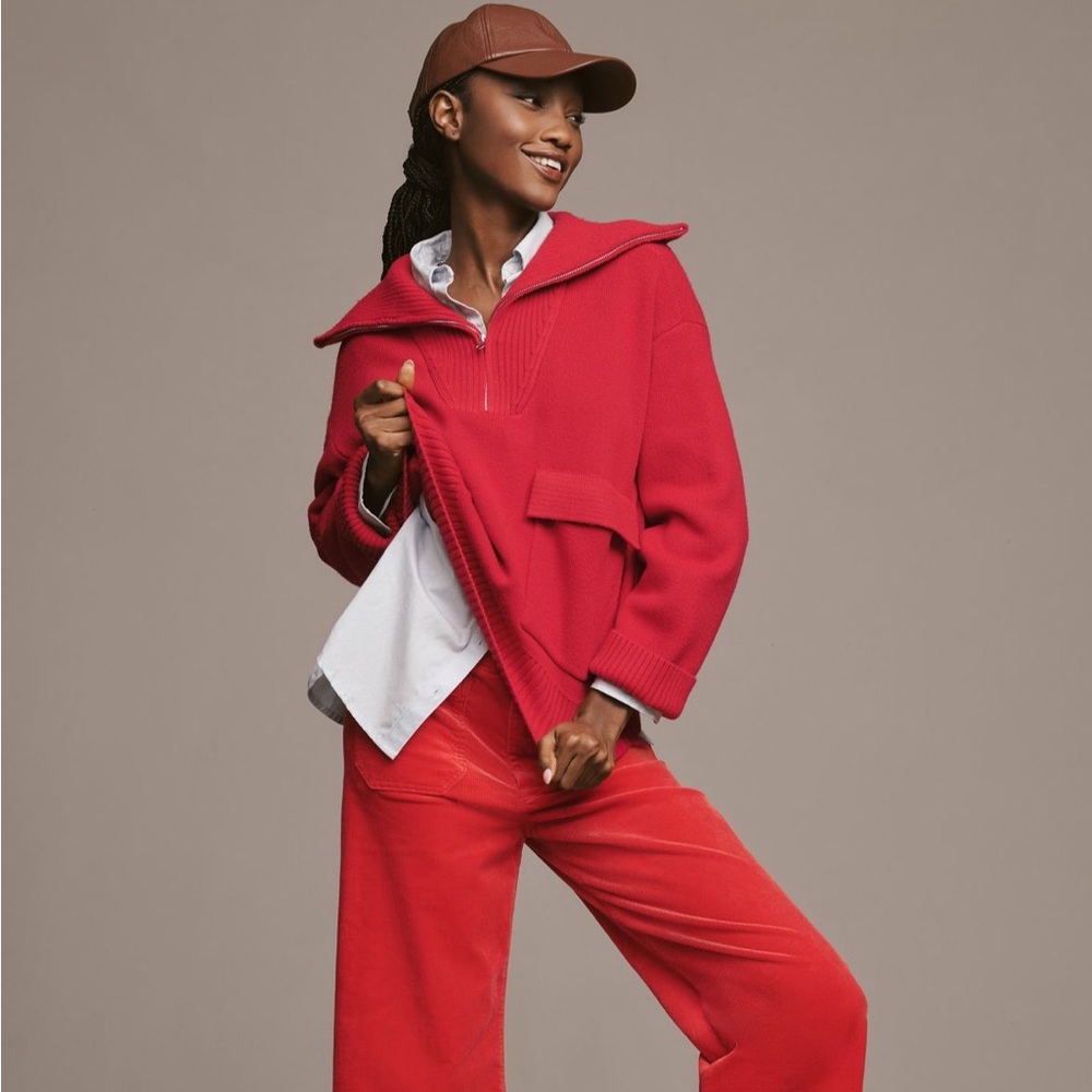 by Anthropologie Half-Zip Pullover Sweater